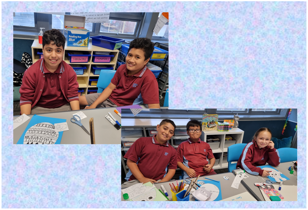 Students decorating their rabbit masks